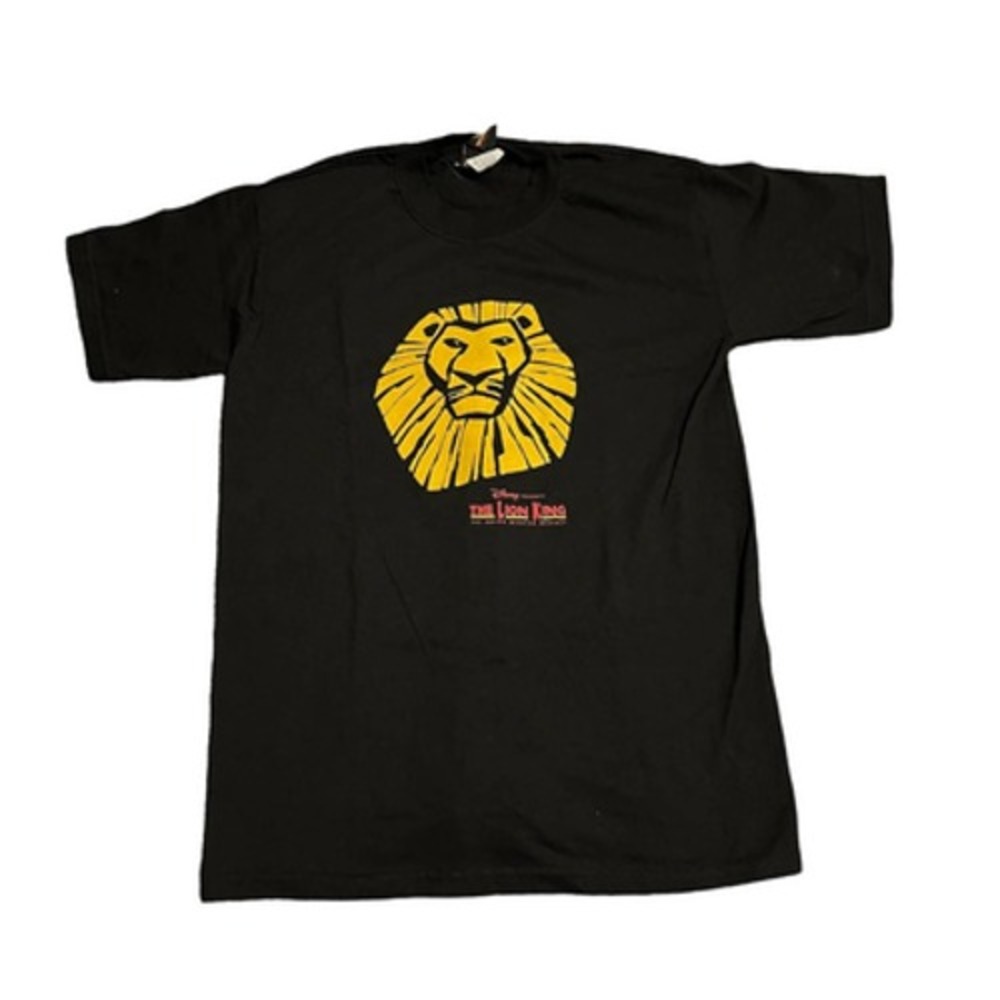 Vintage 1997 Disney The Lion King T-Shirt Mens Medium Black Broadway Musical Tee